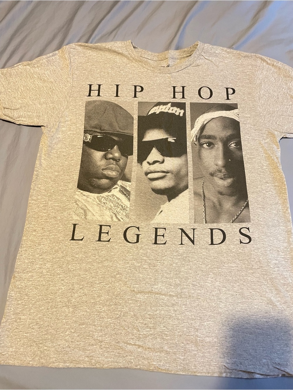 Hip Hop Legends Graphic Tee - Gray